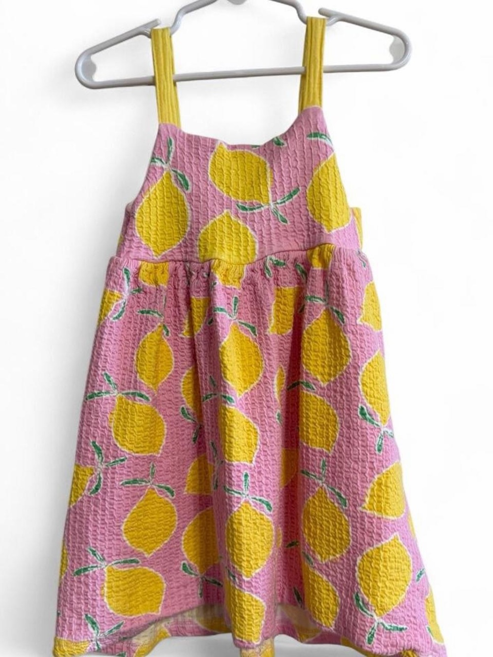 Zara Pink Sundress with Yellow Lemon Print